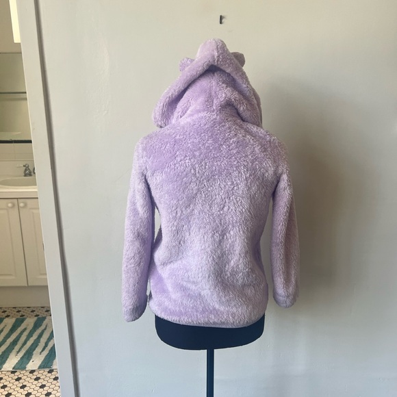 Girls Cat & Jack Purple Furry Jacket size large - Picture 6 of 8